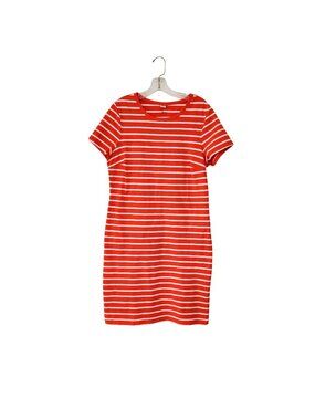 Orange & White Striped Old Navy T-Shirt Dress Women's Tall Size Large